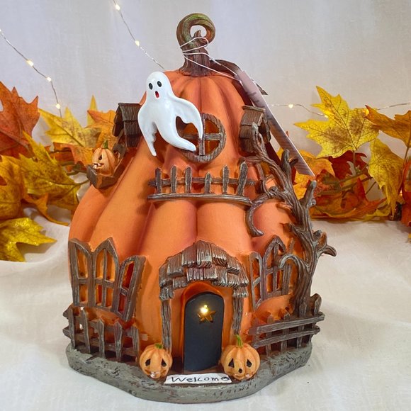 Other - Halloween LED Lighted Haunted House Pumpkin Ghost Light Up Spooky Decor Large